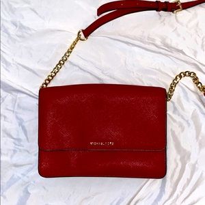 Red Michael Kors crossbody